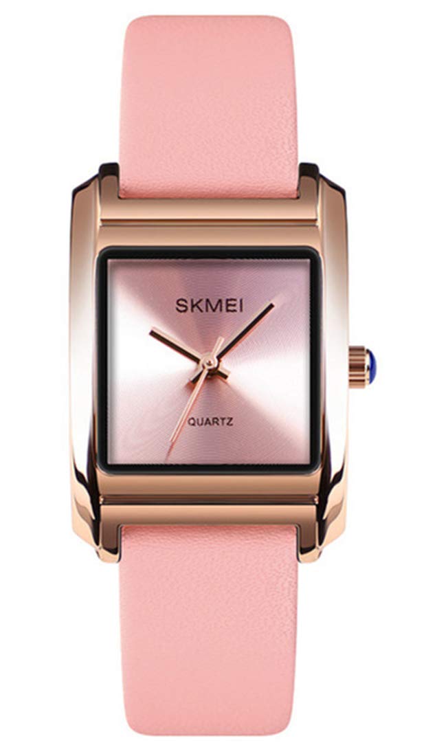 carlien Dress Watch for Women Business Casual Square Watch with Pink Leather Strap (B07XBDFR5V) Amazon Price History, Amazon Price Tracker