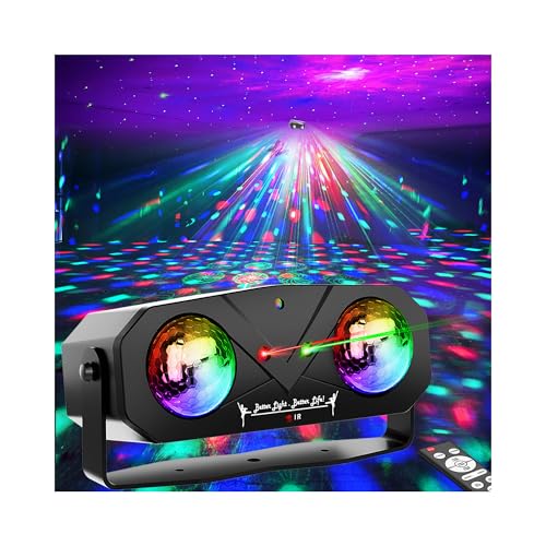 Party Lights DJ Disco Light,Disco Ball Star Projector RGB LED Strobe Lights Stage Light Sound Activated Ocean Wave Effect for Parties Club Holiday Christmas Birthday Wedding