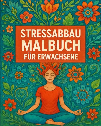 Stressabbau Malbuch für Erwachsene: Entspannung, Gelassenheit und Ruhe finden mit dem Ausmalen von Blumen, Tieren, Landschaften, Natur, Stillleben, Fantasy und kreativen Mustern