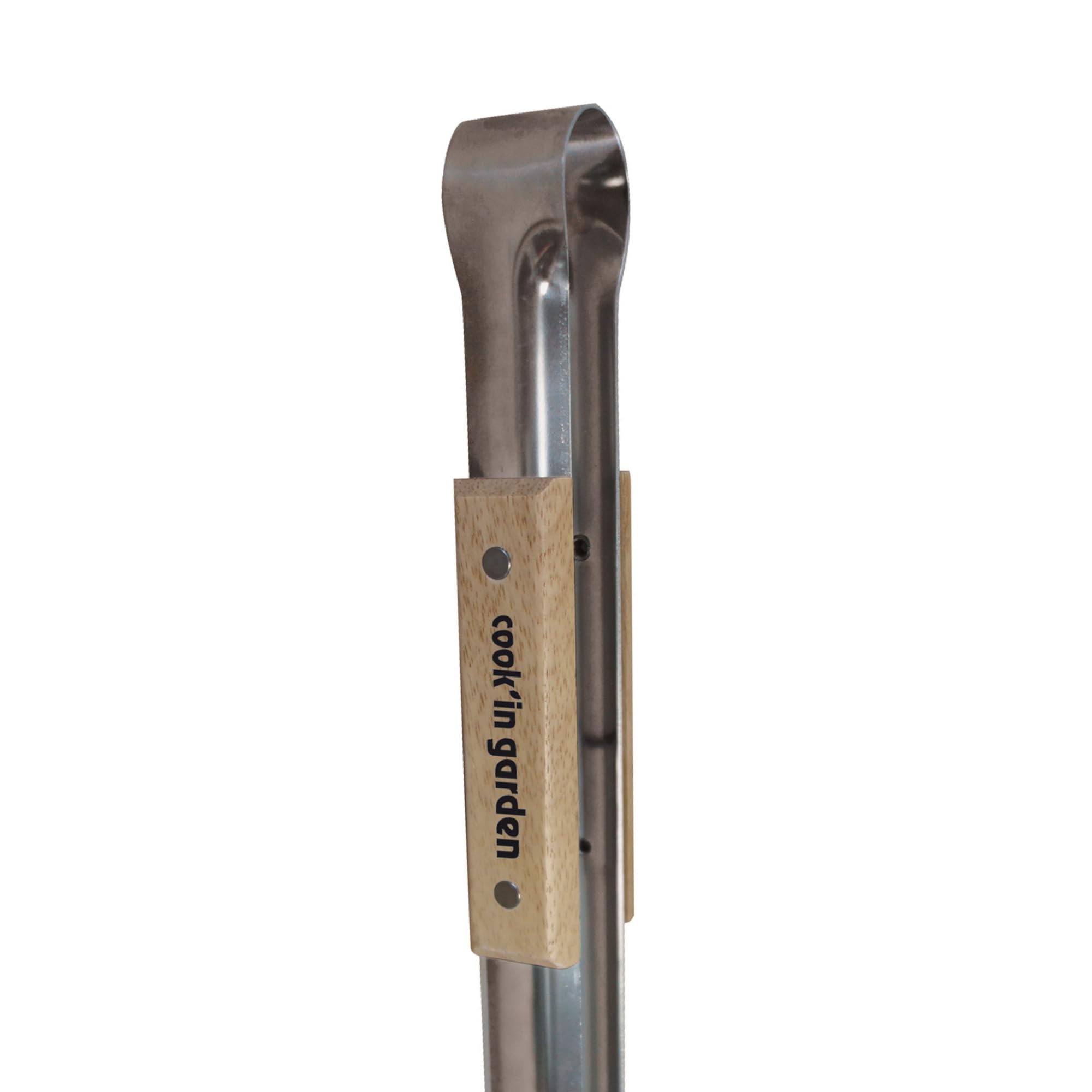 Cook’in Garden - Pince Essentiel FSC® 100%, Résistante aux Flammes et Hautes Températures, Manche Soft Touch Ergonomique, Ustensile Pratique pour Barbecue et Plancha, Cuisine Extérieure