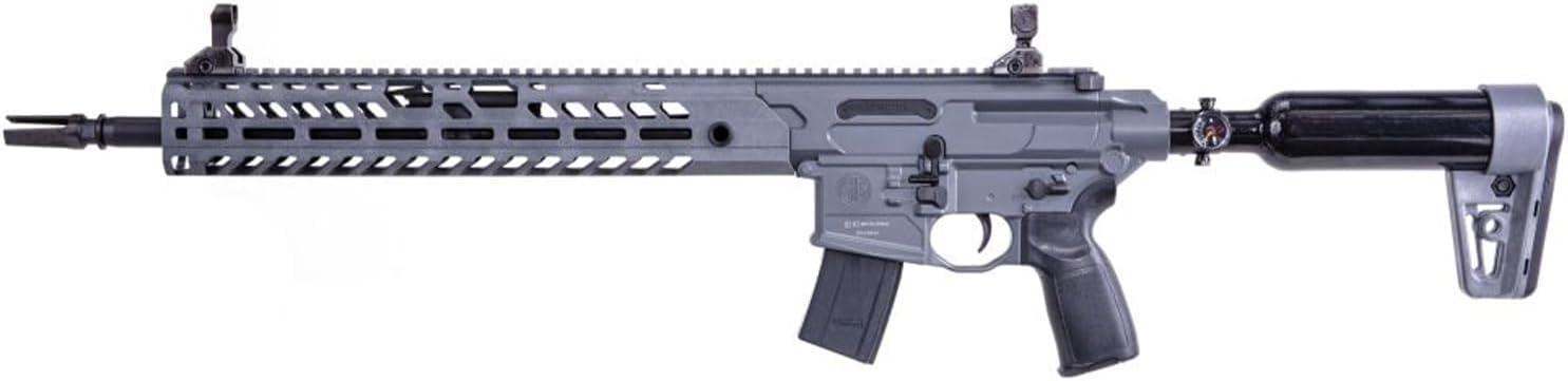 Sig Sauer MCX Virtus PCP Pellet Air Rifle | 30rd RPM .22LR Caliber Semi-Automatic Pre-Charged Pneumatic Rifle for Target Shooting Training