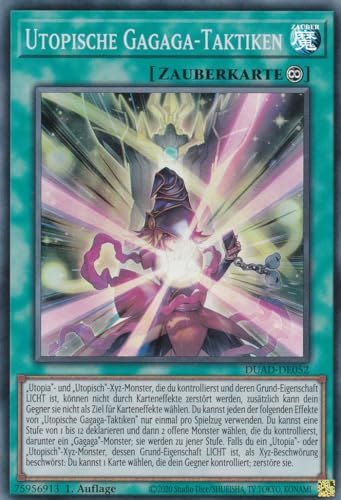 DUAD-DE052 - Utopische Gagaga-Taktiken - Super Rare - Deutsch - 1. Auflage - Duelist's Advance -mit LMS Trading Fieldcenter-Karte Yugioh