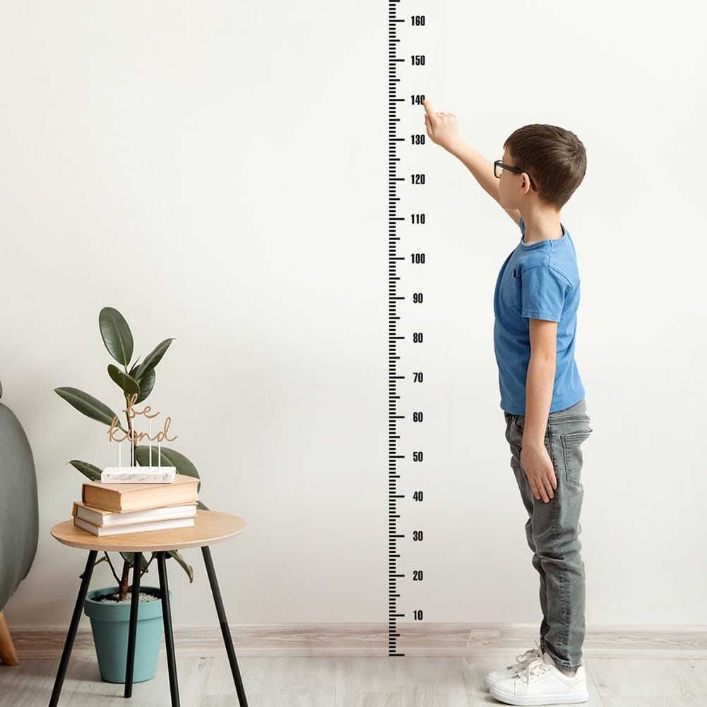 Hauteur Mesure Stickers, Toise murale pour enfants, Autocollant Murale avec, Autocollants muraux imperméables à décoller et à coller - Amovibles - Pour chambre d'enfant, chambre à coucher, salon