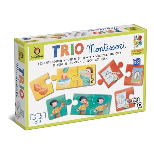 Ludattica - GIOCHI MONTESSORI - Trio Montessori: Scopri le sequenze logiche "Prima e dopo" con il metodo Montessori! Gioco educativo 3-5 anni - Made in Italy
