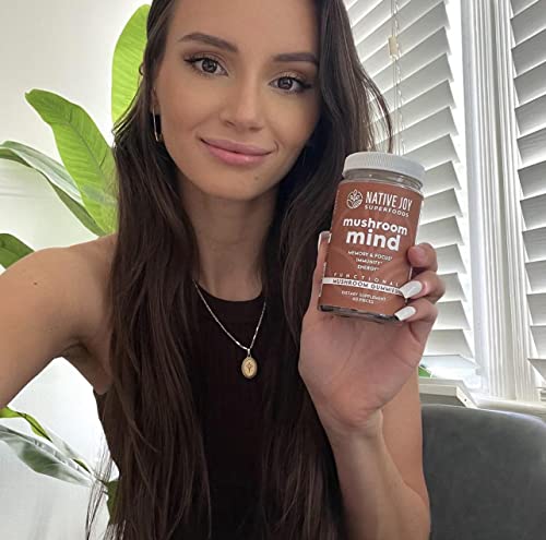 Native Joy® Mushroom Mind - Functional Mushroom Gummy - Lions Mane, Cordyceps and Reishi - Immune System Booster & Nootropic Brain Supplement - Natural Energy, Focus Gummies - Image 6