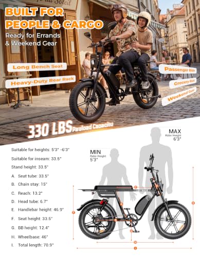 Heybike Saturn Electric Bike for Adults, 52V Removable Battery, Fat Tire - image 6