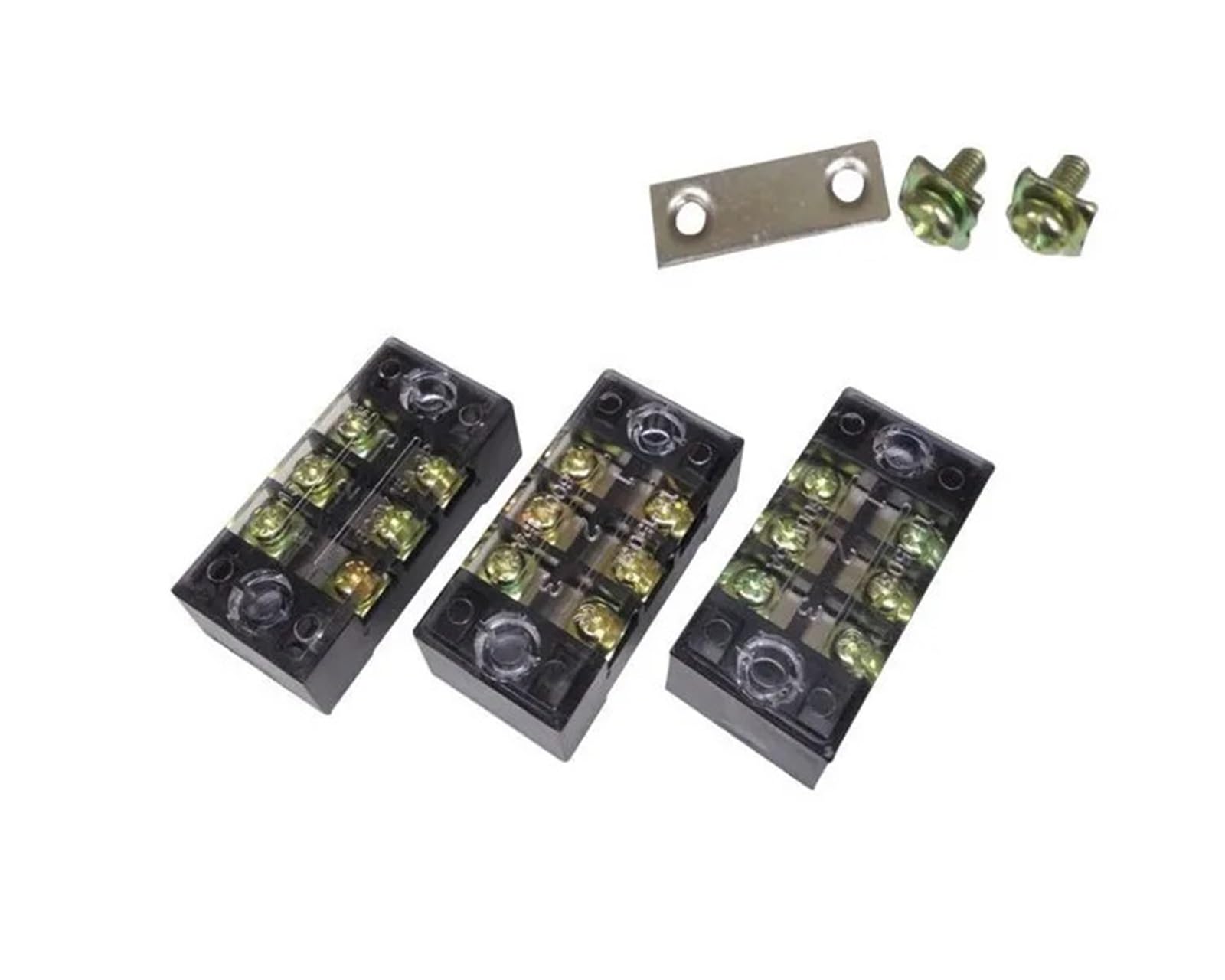 Morsettiera a doppia fila in rame TB-1503 a vite, 15 A, 600 V, 3P, per scheda di cablaggio fissa, 0,5-1,5 mm2 (10 pezzi)
