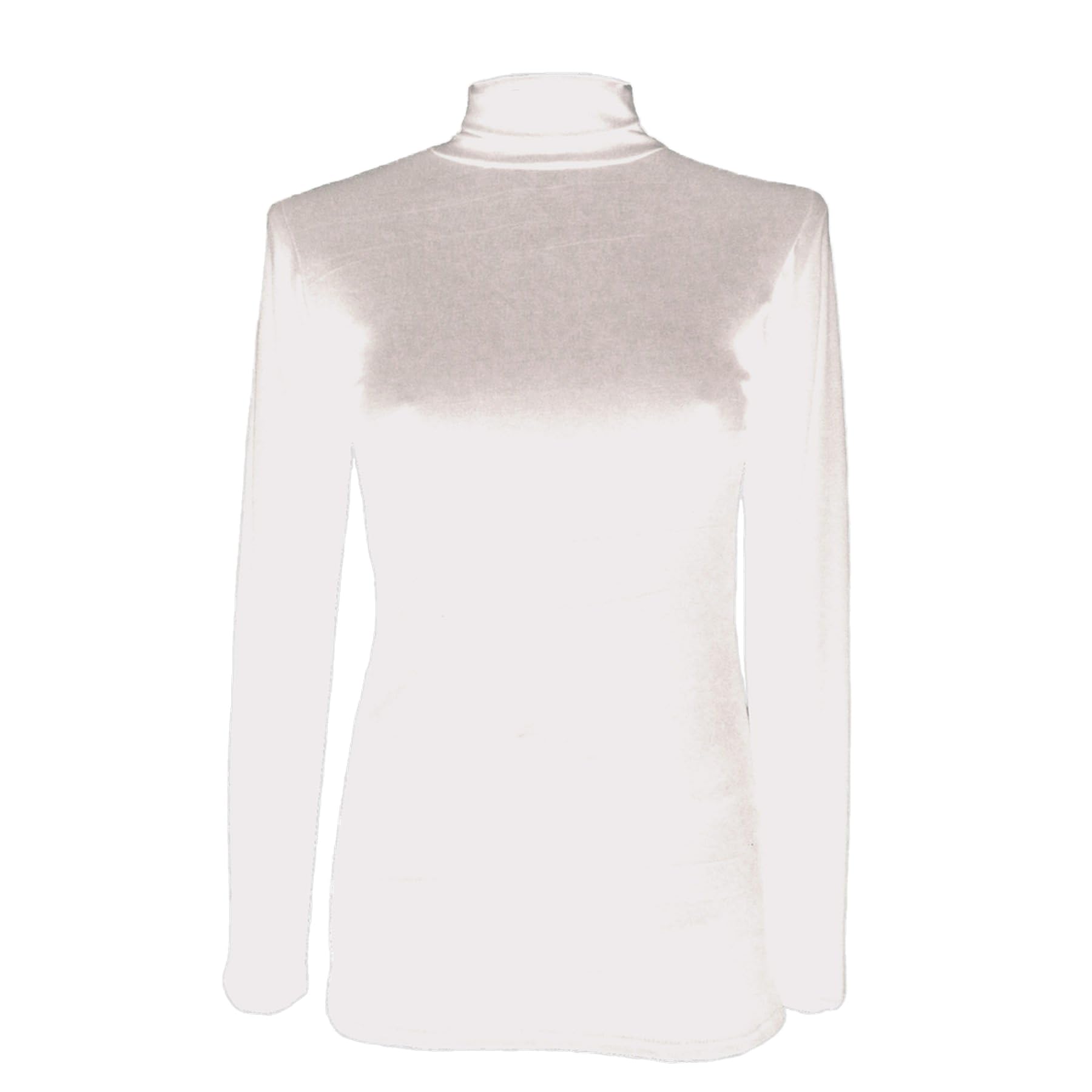 Body2body Women's Cream Body 2 Body Bnwt Polo Stretch Roll Neck Long Sleeve Viscose Top 8-22