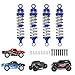 RCAWD Shock Absorber for Traxxas LaTrax Teton & Desert Prerunner 1/18 Scale 4WD Monster Truck Upgrades, Adjustable Front Rear RC Shocks Damper Parts for #7660, #76064-5, #76054-1,#76054-5 Blue