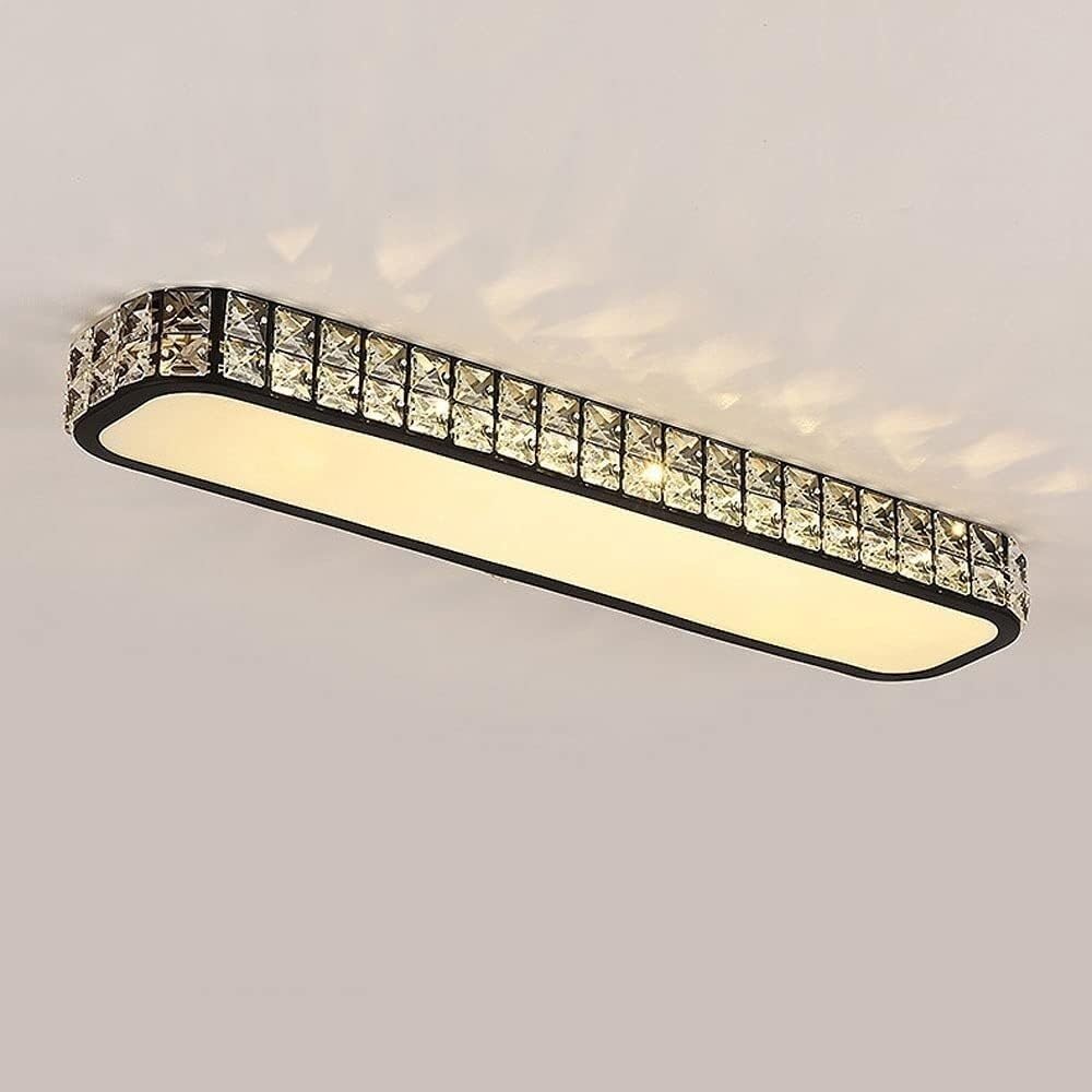 Plafonnier cristal LED ultra fin pour éclairer les pièces sombres à plafond bas sans encombrer