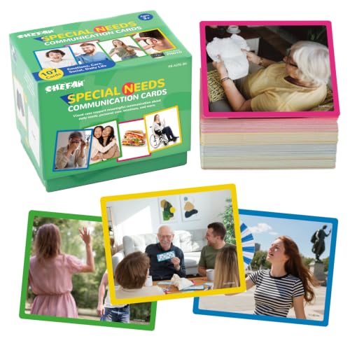 107 Communication Cards, Picture Cards for Nonverbal Adults & Special Needs