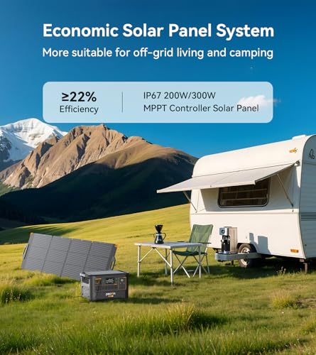 Image of Pecron Portable Power Station F3000LFP with 300W Solar Panel*2, 3072Wh Solar Camping Generator can expand to 9216Wh, 3600W Solar Generator for RV, Home Use, CPAP