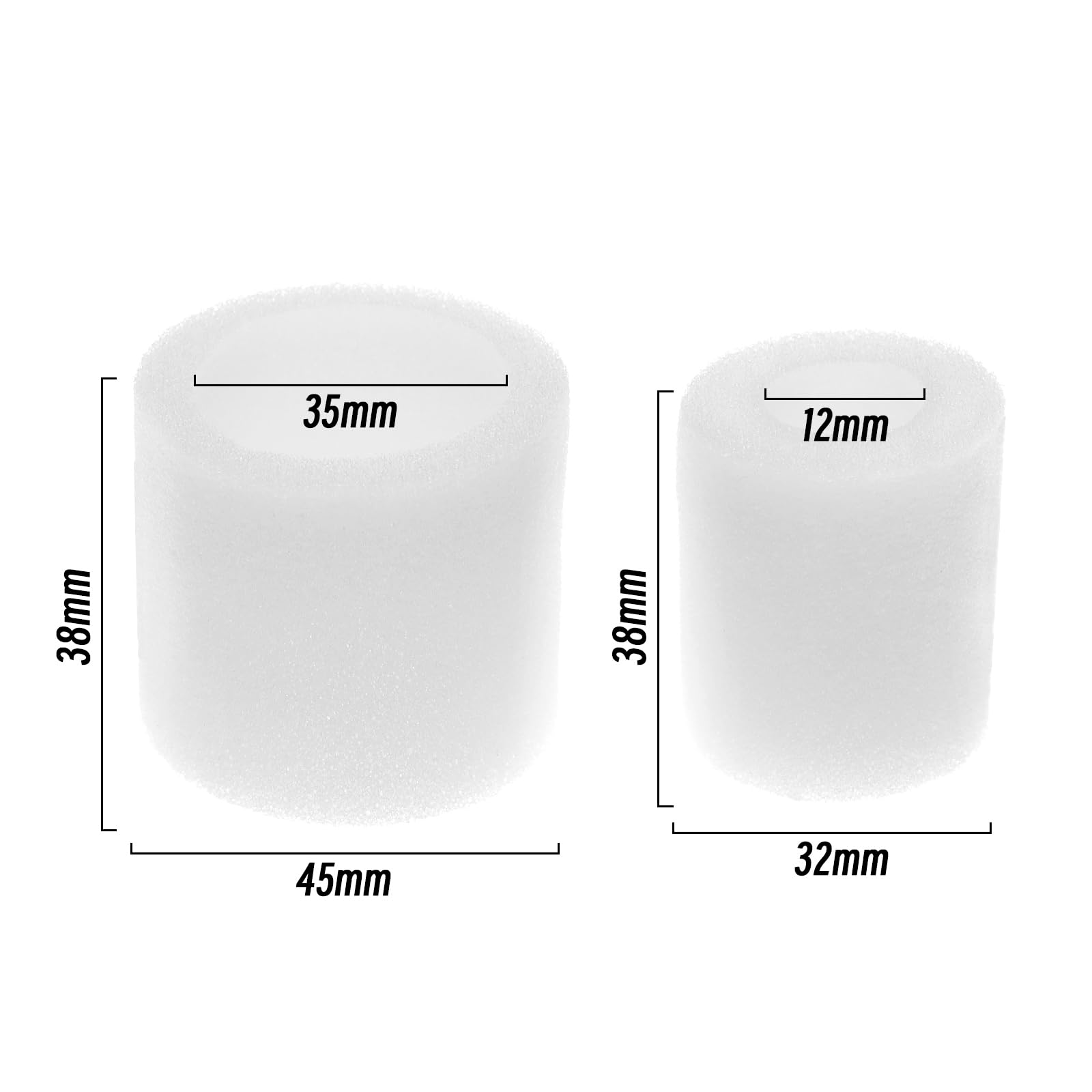 Accessoire Modélisme Moteur EMSea Lot De 4 Filtres à Air Voiture RC - Coton Intérieur/Extérieur | Taille 1/8, 38mm Longueur Filtre Air Mousse Rc 1/8