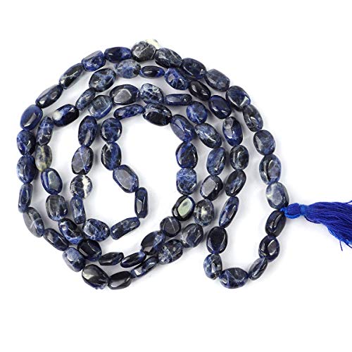 Image of Reiki Crystal Products Natural Oval Crystal Beads Mala Necklace Collection for Men & Women, Reiki Energized Gemstone Jewellery for Meditation, Mindful Living, Spiritual Decor & Everyday Fashion Styling