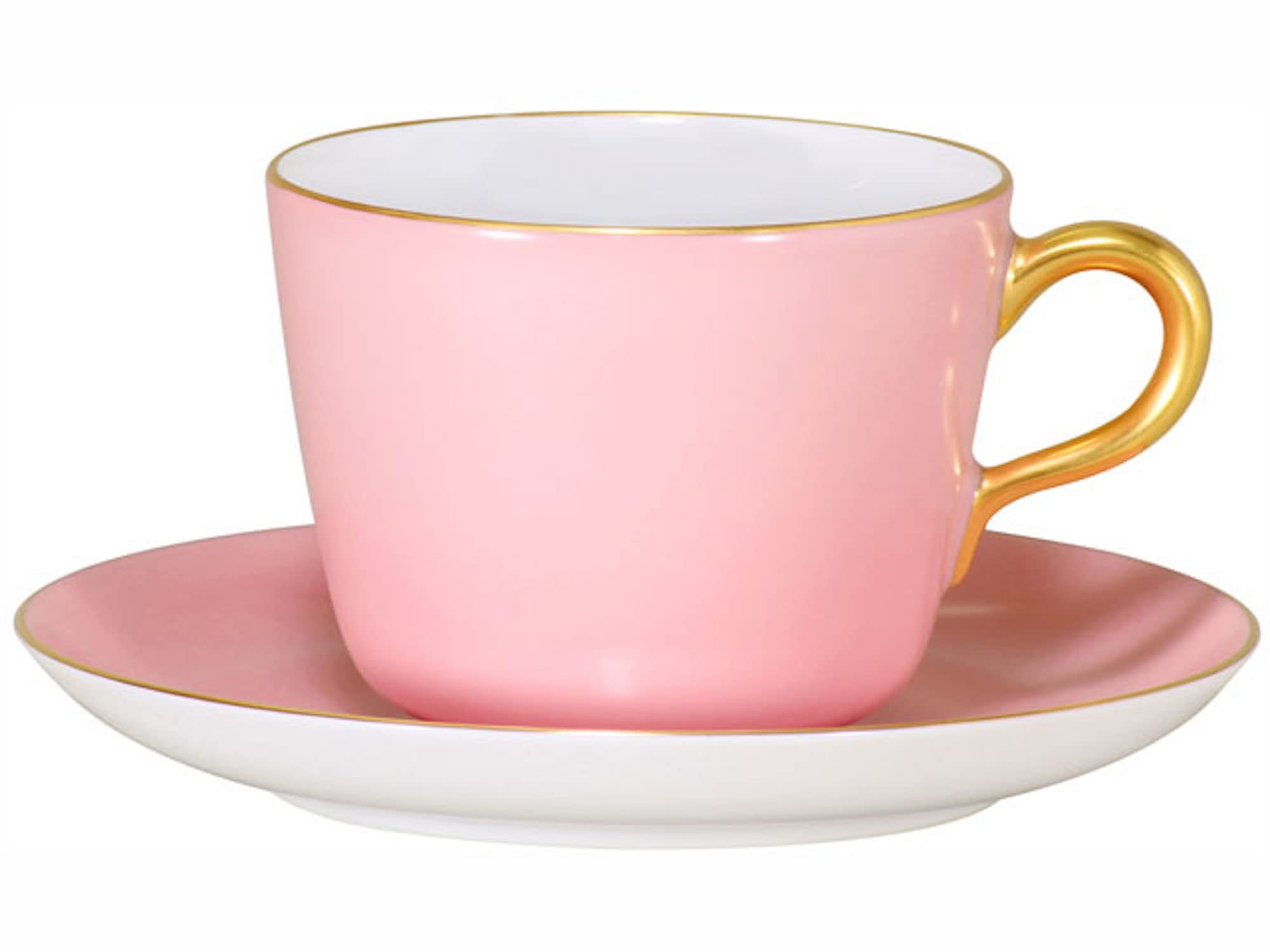 Amazon | 大倉陶園 色蒔き （ピンク） モーニングカップ＆ソーサー 26c 