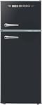 HAMILTON BEACH 2 Door Apartment Size Refrigerator with Freezer, 7.5 cu. ft, Retro Black