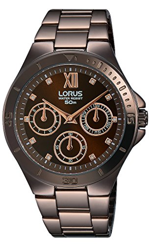 Montre Lorus RP665CX9 quartz analogique femme avec bracelet acier inoxydable marron