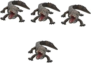 BESPORTBLE 4 Peças Modelo De Crocodilo Simulado Animais Para Crianças Brinquedos Para Crianças Rastejando Brinquedo De Mesa Decoração De Crocodilo Imitação Modelo De Crocodilo Brinquedo