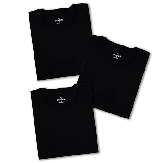 Kit 3 Camisetas Básicas Masculinas Sandrini Preto ou Sortido Algodão Premium Conforto Casual Dia a Dia