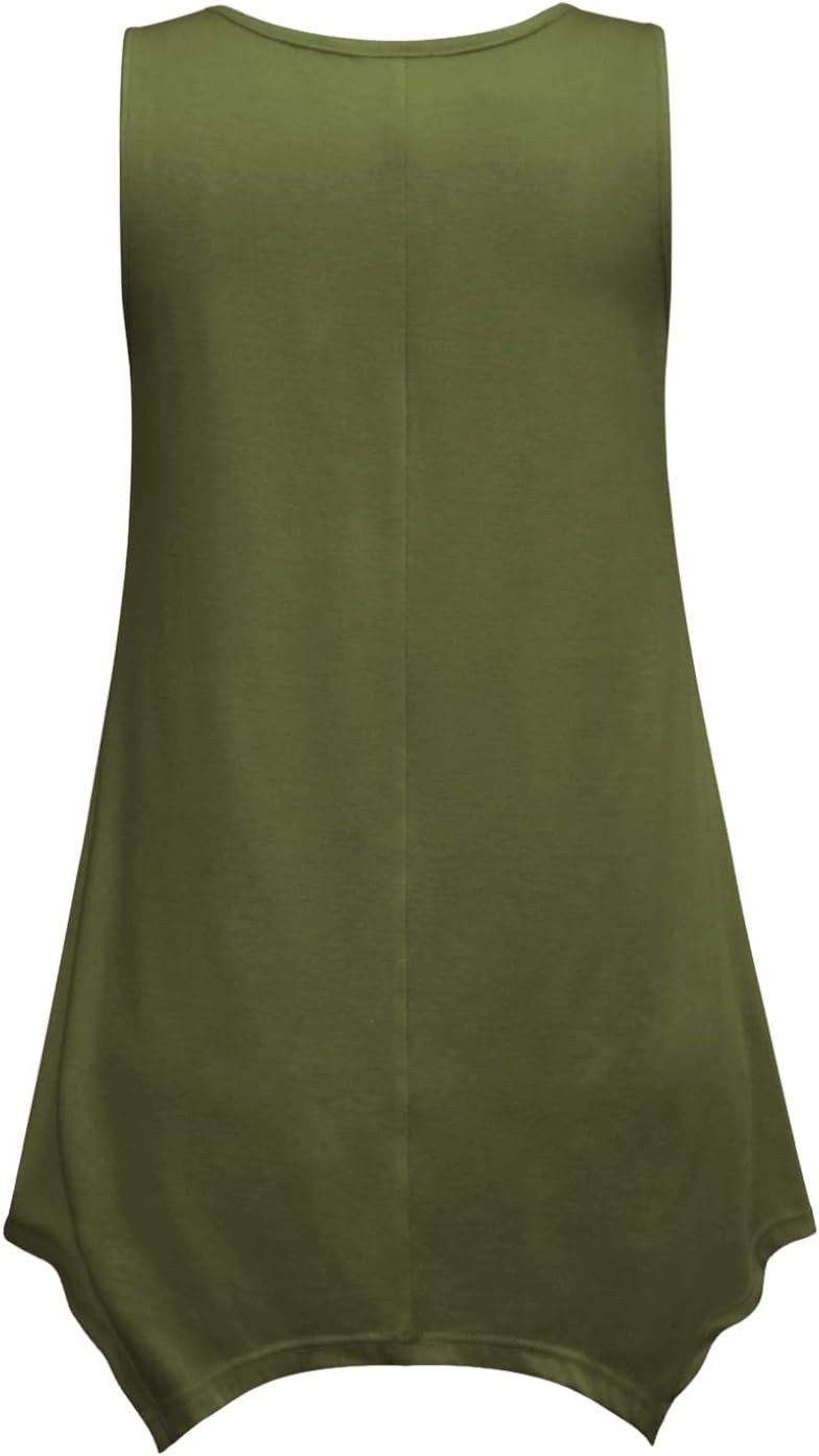 ACSUSS Women's Maternity Tunic Shirt Casual V Neck Sleeveless Vest Summet Tank Tops
