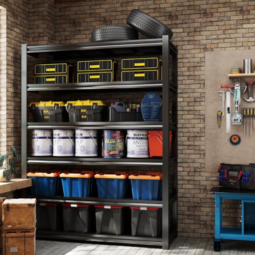 Image of Garage Shelving Heavy Duty Storage Shelves 3000 LBS Adjustable Metal Shelving Uints and Storage for Garage,Warehouse,School,Commercial,Business, (LJ-3-6-T3)