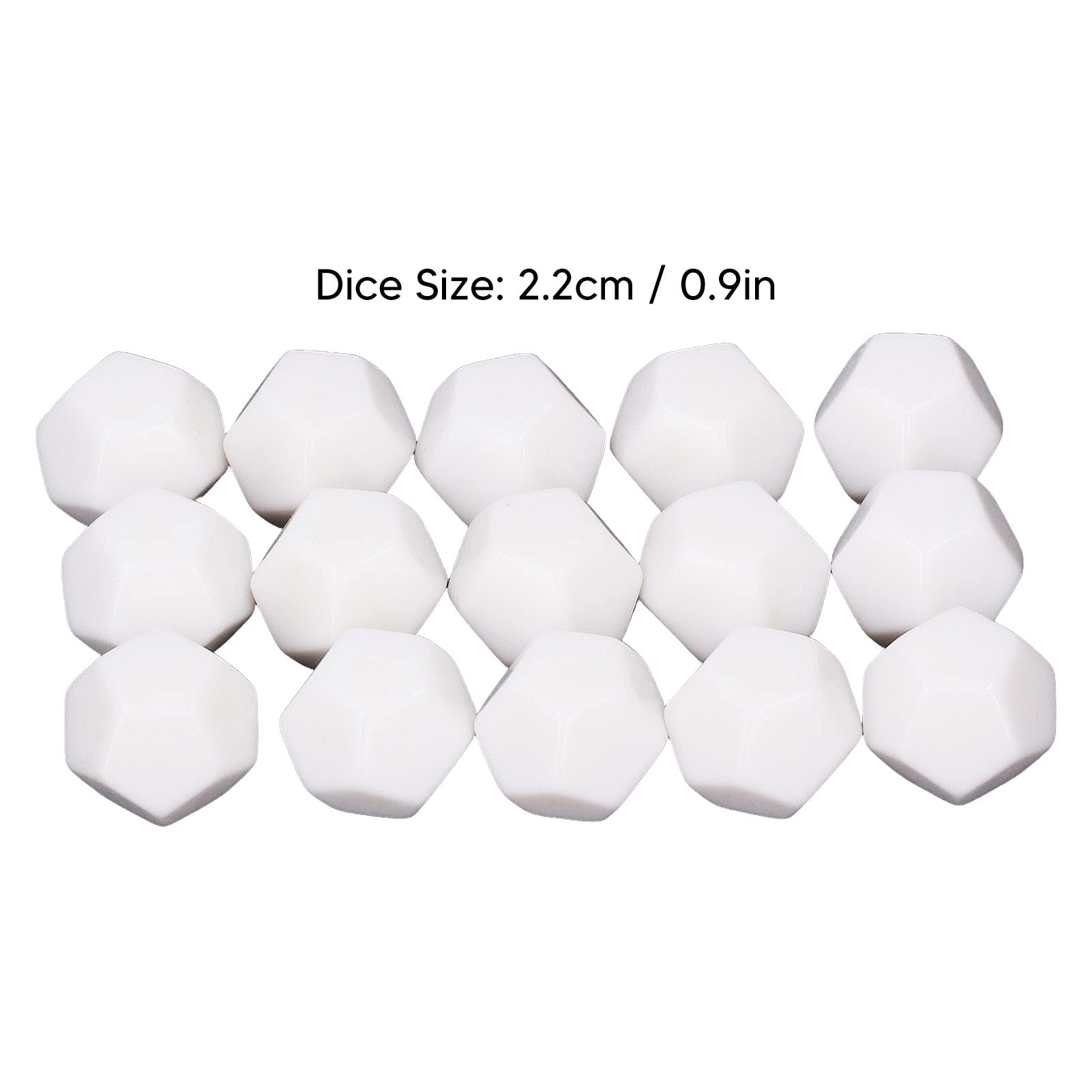 Amazon.com: 12 Sided Blank Dice, Plastic Write On Cubes Teaching