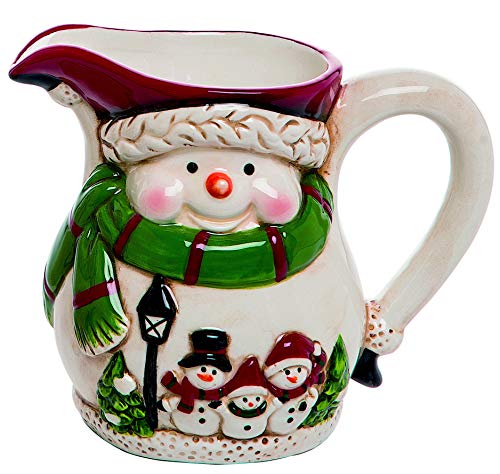 image for Transpac Set of Snowman Sugar & Creamer Server Ceramic Christmas Kitch