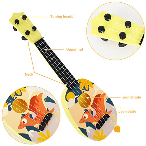 43 CM Guitare ukulélé, Enfants Ukulélé Guitare Jouet, Guitare pour Enfants avec 4 Cordes Réglables, Mini-Guitare et… - Les Beatles, Paul McCartney, John Lennon, RIngo Starr, George Harrison 43 CM Guitare ukulélé, Enfants Ukulélé Guitare Jouet, Guitare pour Enfants avec 4 Cordes Réglables, Mini-Guitare et… – Image 4