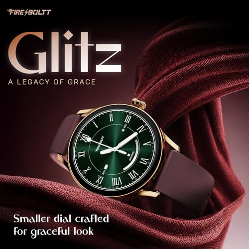 Fire-Boltt Glitz Women Smart Watch with 1.19” AMOLED Display, Bluetooth Calling, Rotating Crown, Always On Display, 1000 Nits Brightness, IP68 Waterproof Mocha Brown view 2
