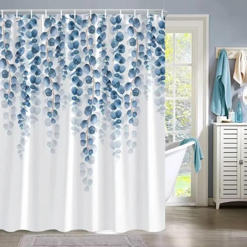 Rideau de douche eucalyptus 120x240cm en polyester vert