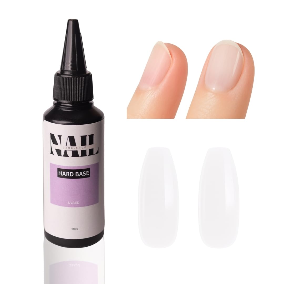 Hard Base – Strengthens Weak Nails, Flexible Durable Formula, Long-Lasting Base Coat for Gel Polish & Nail Extensions (Clear, 50 ml)