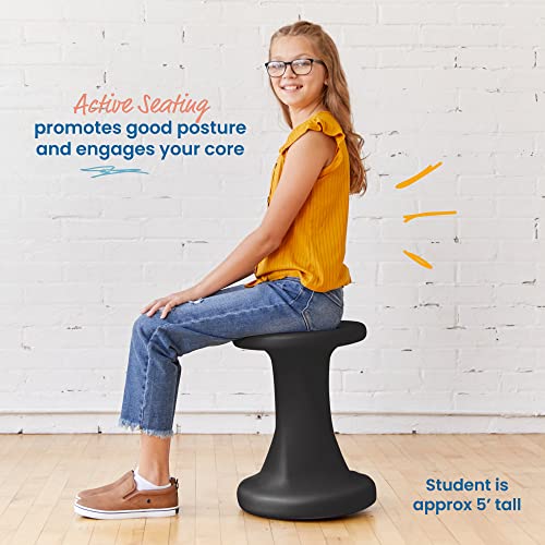 Image of ECR4Kids Twist Wobble Stool, 18in Seat Height, Active Seating, Black