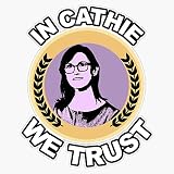 In Cathie Wood We Trust Sticker Vinyl Decal Waterproof Bumper Sticker Laptop Window 5"