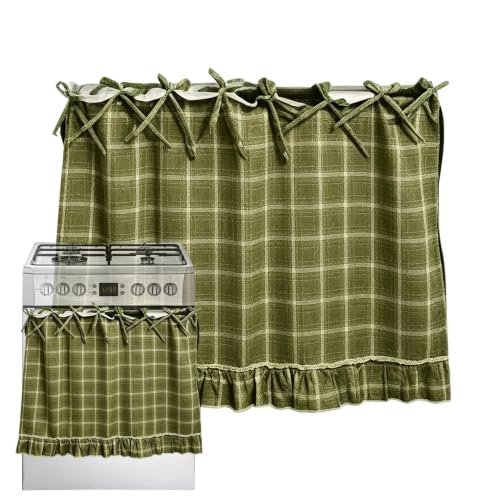 Falda de horno de tela rústica vintage para decoración de cocinas y apartamentos