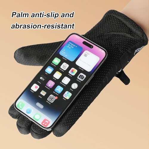 BSITSSS 2 Piezas Guantes Termicos Mujer, Guantes Nieve Mujer Impermeables, Guant Esqui Frio Viento Táctil Gloves para Esquiar Snowboard Patinaje sobre Bicicleta - imagen 4