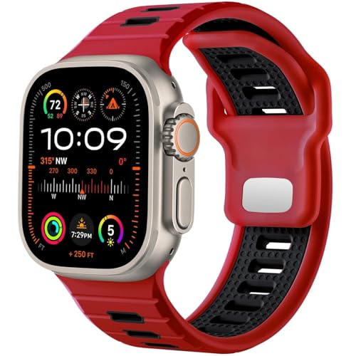 Bracelet silicone rechange Apple Watch Ultra 2 pour iWatch SE 9 8 7 45mm