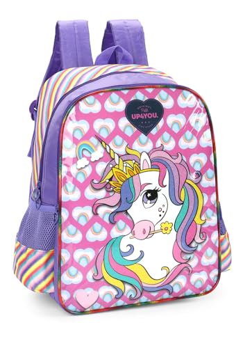Luxcel, Mochila Escolar Infantil Meninas Unicórnio UP4YOU Original Cor:Roxo