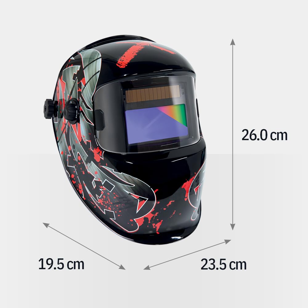 GYS, Masque de Soudage LCD PROMAX 3/5-13 G VOLCANO True Color, Teinte 3/5>13, Champ de Vision 100x50mm, Assombrissement Auto 0,08ms, Classe Optique 1/1/1/2, pour MMA, TIG, MIG/MAG & Meulage