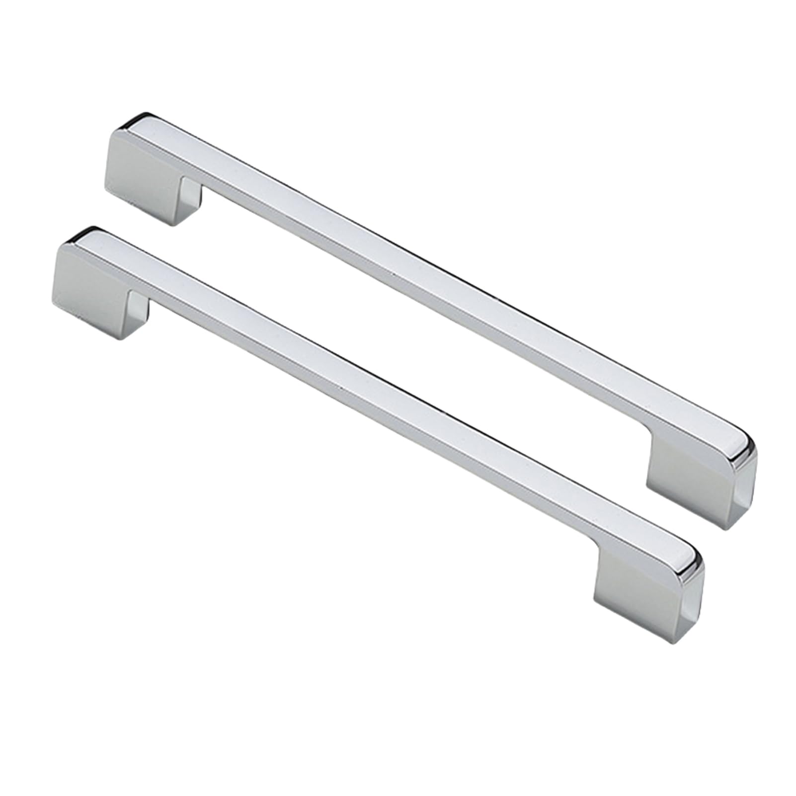 RSWZSFL Cabinet Pulls Kitchen Cupboard Handle Modern Zinc Alloy Drawer Pulls 2 Pack Wardrobe Door Handle with Screws Furniture Handles for Kitchen Bathroom Cupboard (Pitch:320mm,Bright Chrome)