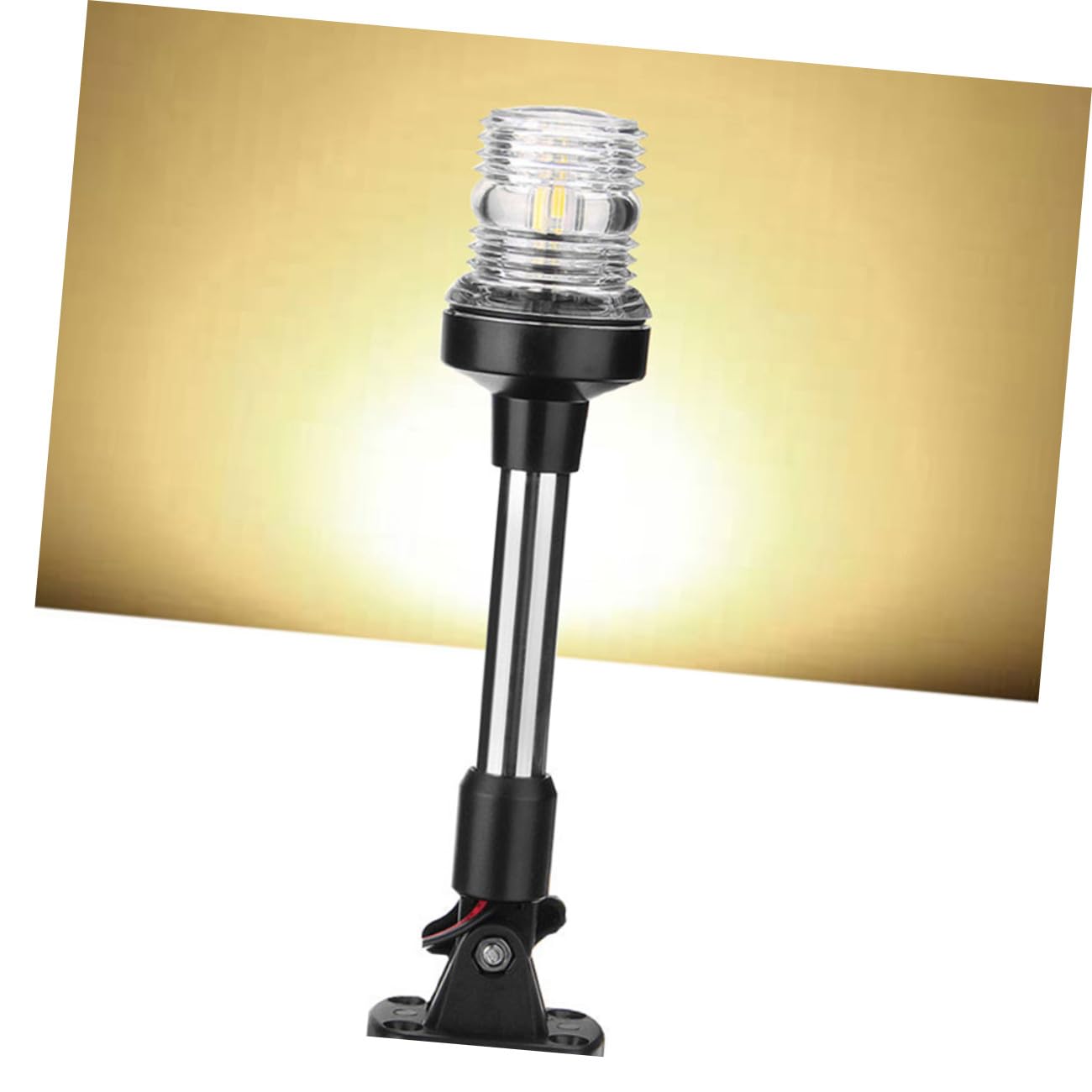 TOYANDONA LED Luce di Navigazione Barca 12vdc Bianca 360° 1 Pezzo | Flip-up Design 5w 2 Acrilico e Lega di Alluminio 4000-4500k per Yacht e Marine
