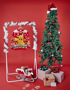 Pokémon Gebreide blauwe kersttrui voor kinderen | Feestelijke Pikachu Trui - Leuk & Warm | Perfect vakantiecadeau voor jonge Pokemon-trainers | Kerst Pokemon-kleding