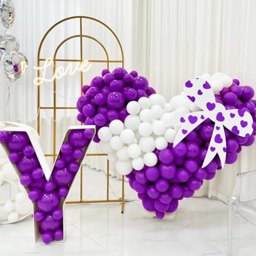 Image of Purple Balloons 100 Pack 12 inch Thicken Latex Matte Purple Balloons for Halloween Birthday Party Weddings Decorations