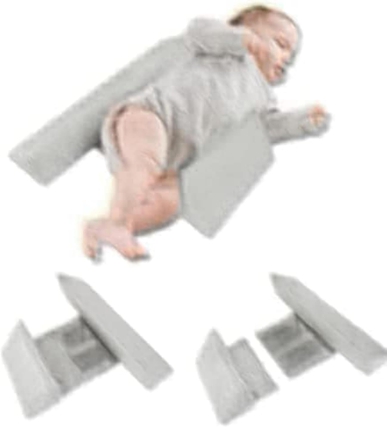 Anti Roll Pillow for Baby, Baby Side Sleeper Wedge Chair Positioner