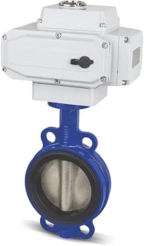 Pntek 220VAC 4-20ma Electric Butterfly valve Dn50 to Dn350 Cast Iron Wafer Motorized Butterfly Valve Electric Air Control Valve