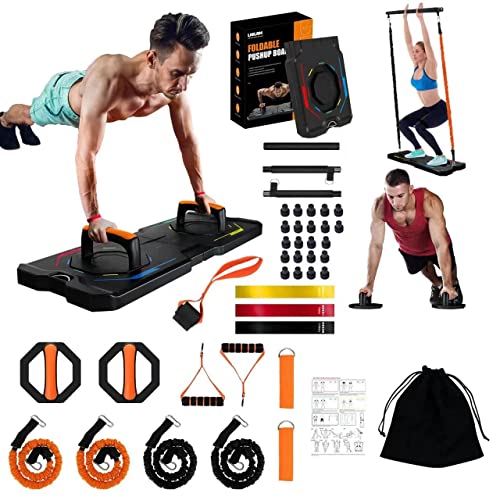 Push Up Board, Pushup Fitness Home Gym Workout Equipment, Multi-Functional 20 in...