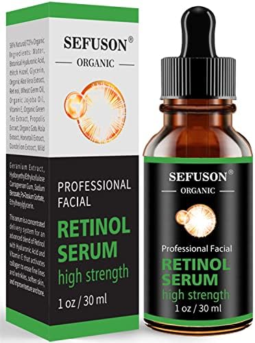 Retinol Serum, High Strength Anti-aging Serum with Hyaluronic Acid & Vitamin E, Face Serum, for Wrinkles, Pigmentation, Fine Lines & Sensitive Skin(30ml)