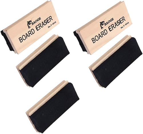 Miniatura 8 de Borrador de fieltro de borrado en seco, 15 piezas de borrador de pizarra negra de madera, borrador de pizarra de tiza, borrador de tiza para