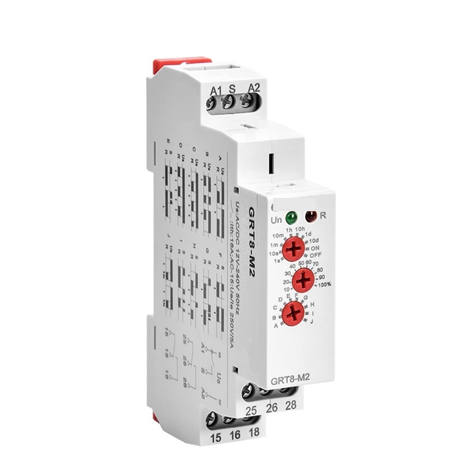 Relè timer multifunzione Interruttore elettronico regolabile o digitale 12V 24V 48V 110V 220V GRT8-M GRT8-K 1 pz(Grt8-m2-acdc12-240v)