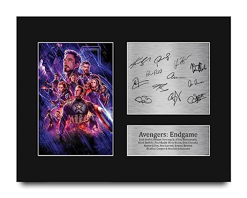 HWC Trading Avengers Endgame Cast Robet Downey Jr, Chris Evans Gifts Printed Signed Autograph Picture for Movie Memorabilia Fans - US Letter Size
