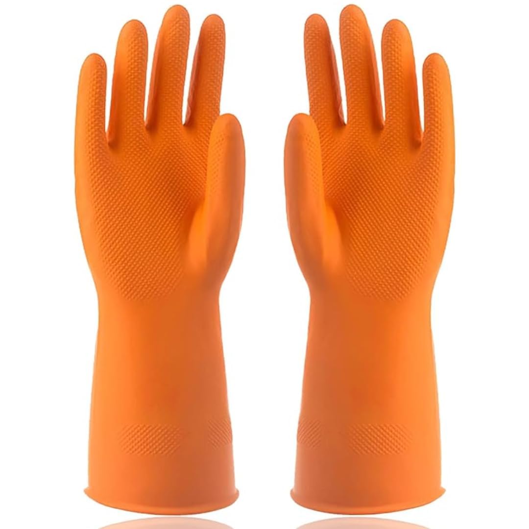 QTM Heavy-Duty Chemical Acid Alkali Oil Resistant Industrial Cleaning Non Slip Grip Rubber Safety Work Gloves Use for Men and Women (PACK OF 5 PAIR) (B0CTQX6LLH) Amazon Price History, Amazon Price Tracker